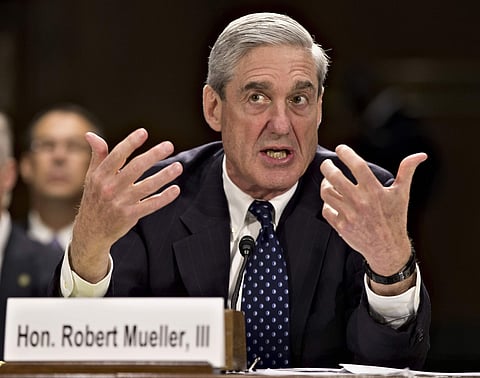 In this June 19, 2013, file photo, former FBI Director Robert Mueller testifies on Capitol Hill in Washington. | AP