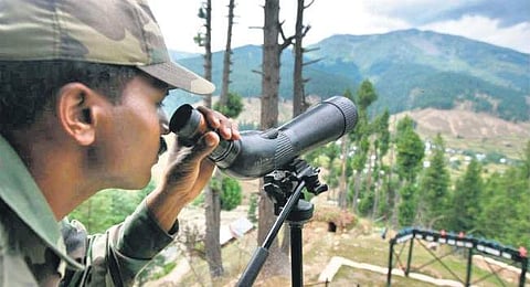 A soldier guarding India’s border