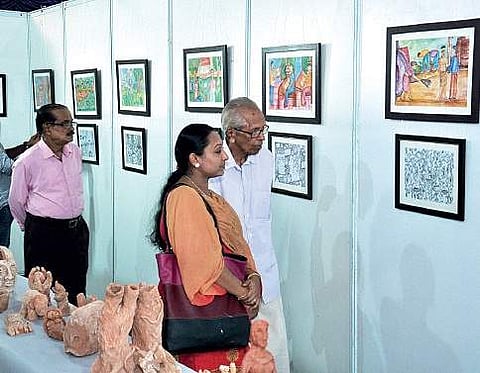 Chitralaya School of Arts exhibits