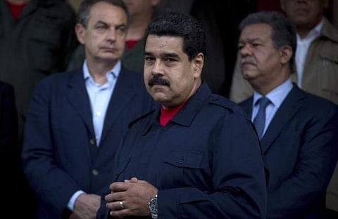 Venezuela President Nicolas Maduro (centre). (File Photo | AP)
