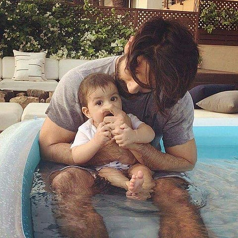 Actor Shahid Kapoor with daughter Misha. (Photo|Facebook)