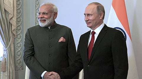 Prime Minister Narendra Modi and Russian President Vladimir Putin.