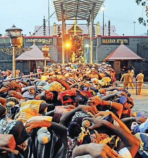 Sabarimala: Golden flag mast installation ceremony