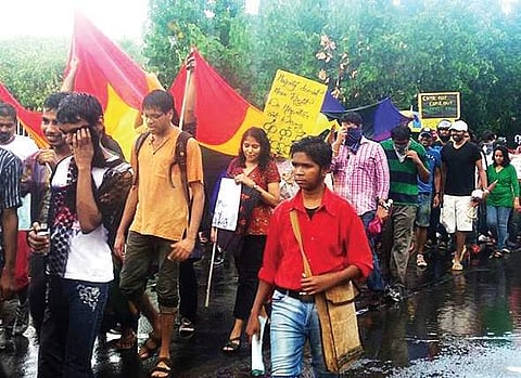 A rally organised last year