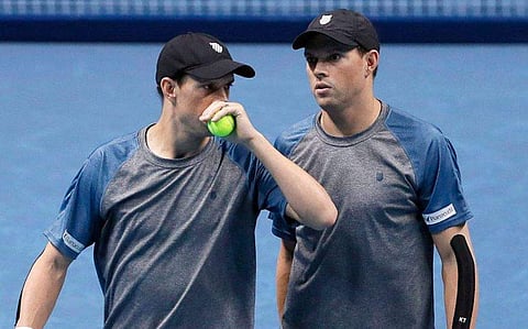Bob and Mike Bryan lost in the second round at Roland Garros, beaten by Sam Groth of Australia and Robert Lindstedt of Sweden 7-6 (4), 6-3. | AP