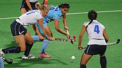 The 18-member Indian team led by striker Rani has been training here for the last six days before leaving for the World Cup Qualifier. (File | AFP)