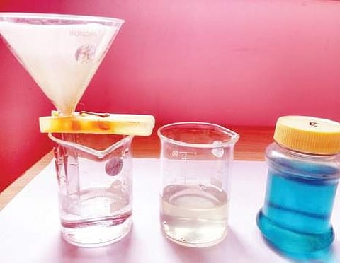 Kiruba’s solution is made of nanoclusters of iron and copper