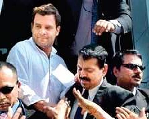 Rahul Gandhi with SPG guards