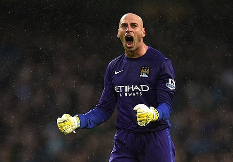 Willy Caballero experienced his best moment with Manchester City when he saved three penalties in the shootout win over Liverpool in the 2016 League Cup final. (File | AFP)