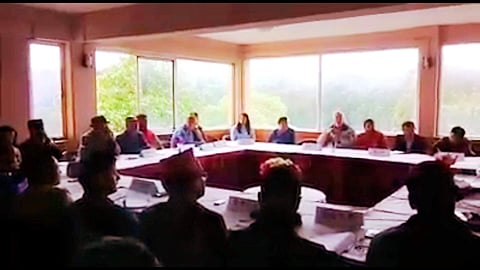 GMCC members at the fifth all-party meeting in Mirik on Tuesday. | Express