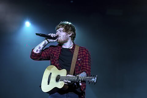 Singer Ed Sheeran performs at the Glastonbury Festival at Worthy Farm, in Somerset, England, Sunday, June 25, 2017. | AP