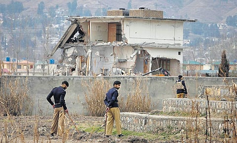 The Abbottabad residence where bin Laden was gunned down
