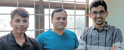 (From Left) Subodh Kumar, Sanjeev Kumar and Kishore Mundra, founders of the startup Liv.Ai