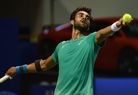 Yuki Bhambri at Chennai Open 2017.(Ashwin Prasath | EPS)