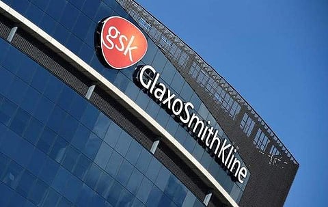 Signage for GlaxoSmithKline is seen on its offices in London, Britain, March 30, 2016. (Photo: REUTERS)