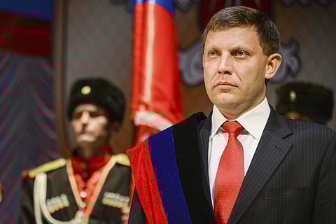 Rebel leader Alexander Zakharchenko stands during a swearing in ceremony in Donetsk, Ukraine.| AP