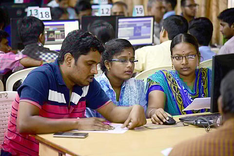 Counselling on at Anna University in Chennai. (EPS)
