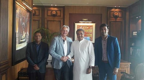 Luis Norton de Matos (second from left) has to ready India’s U-17 team for the World Cup that starts in October. (Photo: AIFF)