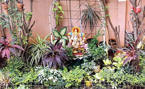 Yoga and writing are best done in garden