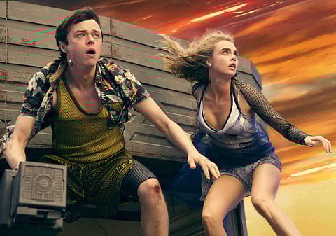 This image released by STX Entertainment shows Dane DeHaan, left, and Cara Delevingne in a scene from 'Valerian and the City of a Thousand Planets.' | AP