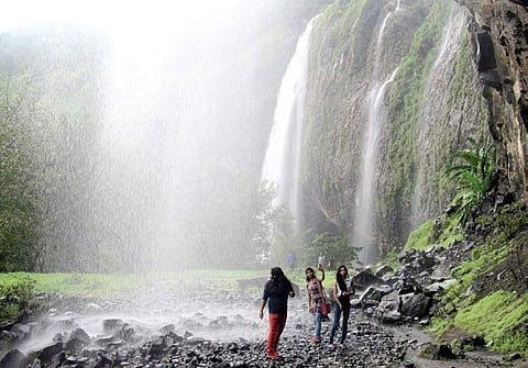 Kumbwade waterfalls near Belagavi is now attracting tourists| Express