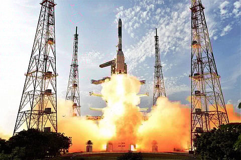 India's GSLV Mk III being launched from the Satish Dawan Space Center. | PTI