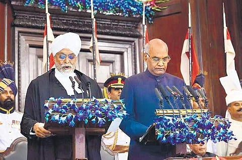 CJI J S Khehar administering oath to Ram Nath Kovind