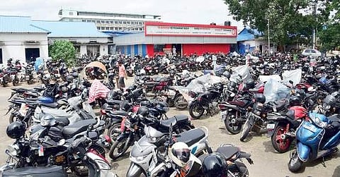 The vehicle parking area at Ernakulam South Railway Station Albin Mathew