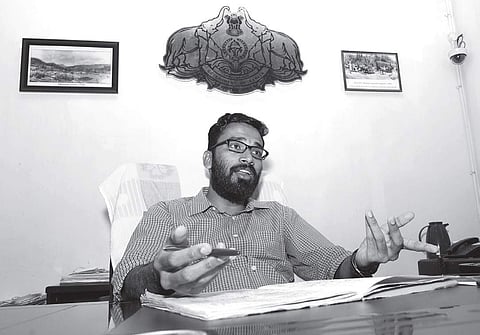 Outgoing Devikulam Sub-Collector Sriram Venkitaraman at his office