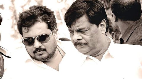 Karnataka PWD Minister H C Mahadevappa with his son Sunil Bose