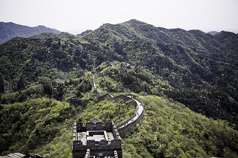 Part of the Great Wall of China is seen in Mutianyu, near in Beijing