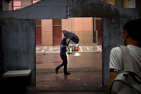 The National Meteorological Centre forecast precipitation up to 70 mm in Beijing in the next 24 hours (AP)