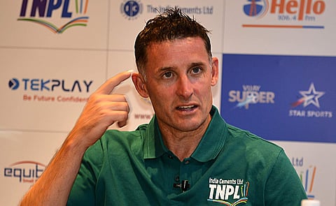 Mike Hussey during an interaction in Chennai on Saturday. | D Sampathkumar