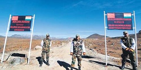Indian Army personnel at India-China border