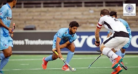 India beat Austria 4-3 in men's hockey to end Europe tour. (Photo | Twitter @hockeyindia.org )