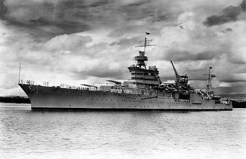 This 1937 image released by the US Navy shows the Portland-class heavy cruiser USS Indianapolis in Pearl Harbor in 1937. Photo | AFP/ US Navy)