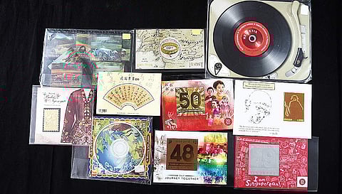 A V Jayachandran's collection at a coin fair held recently Photo: Martin Louis