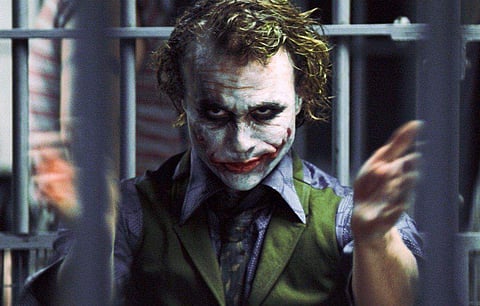 Heath Ledger as 'The Joker' in Christopher Nolan's 2008 film, 'The Dark Knight'. Ledger won the Academy Award for Best Supporting actor posthumously for his performance. (Photo | Warner Bros./ AP)