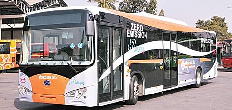 An electric bus (for representation purpose only)