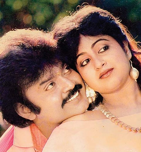 Vijayakanth and Radhikaa. (Photo | Stills Ravi)