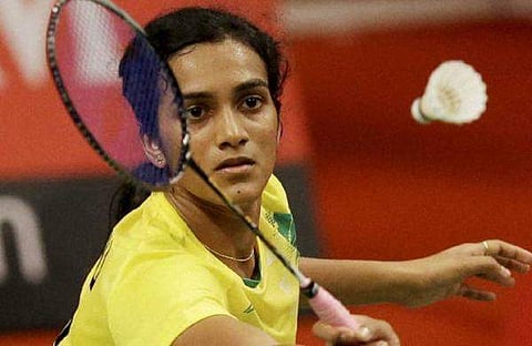 PV Sindhu fell against her Japanese opponent Nozomi Okuhara, 21-19, 20-22, 22-20, in a 110-minute World Championship final. (File Photo | AP)