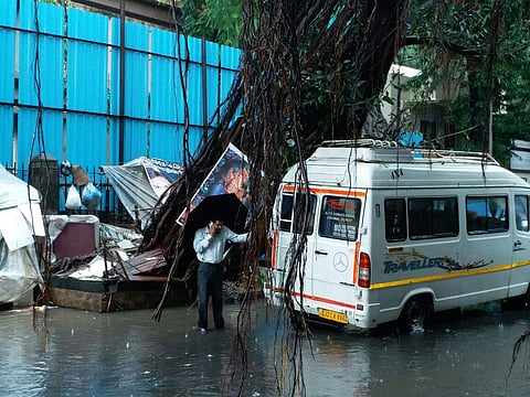 Water-logging was reported in low-lying areas of Parel and Sion. A tree fell on the busy Saat Rasta road, affecting road traffic.
