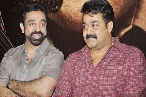 National Award winning actors Kamal Haasan and Mohanlal. (File Photo)