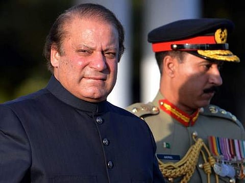 Nawaz Sharif arrives to inspect a guard of honour during a welcoming ceremony at the Prime Minister's House in Islamabad in 2013. (File Photo | AFP)