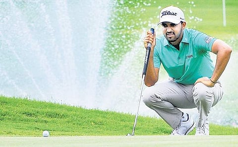 Khalin Joshi in action during the TAKE Solutions Masters in Bengaluru | JITHENDRA M