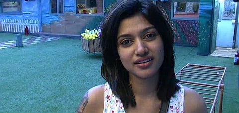 Actress Oviya seen in the reality TV show 'Bigg Boss'. (Photo | Screengrab/Star Vijay)