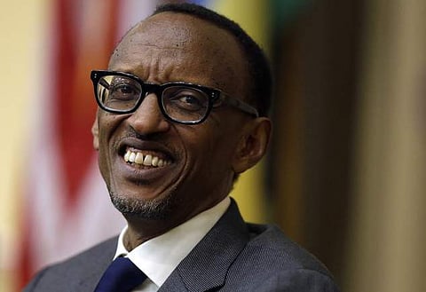 Rwandan President Paul Kagame addresses an audience on issues relating to the 20th anniversary of the genocide of the Tutsis at Tufts University, Tuesday, April 22, 2014, in Medford, Mass. (Photo | AP)