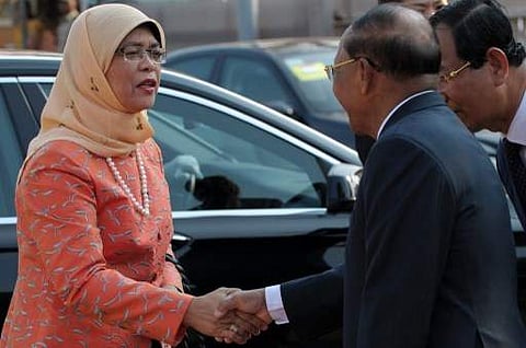 Halimah Yacob (Left) | AFP