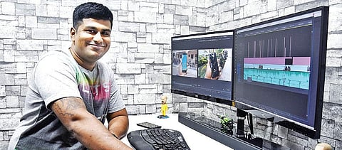 Ashwin Ganesh; (below) Ashwin with his team /Photos: Ashwin Prasath