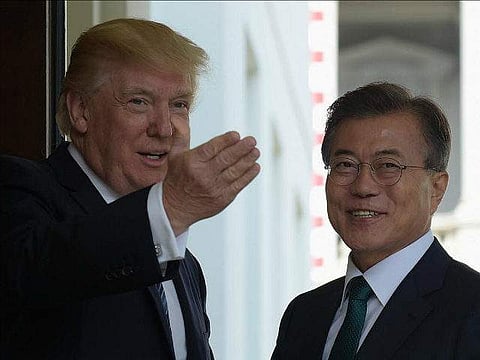 Donald Trump and Moon Jae-In | AP